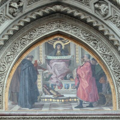 Mosaico della lunetta di sinistra, Cattedrale di Santa Maria del Fiore, foto di Pasquale Campolo
