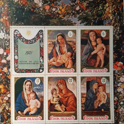 Natale 1971, Emissione Madonna con Bambino, Giovanni Bellini, Isole di Cook