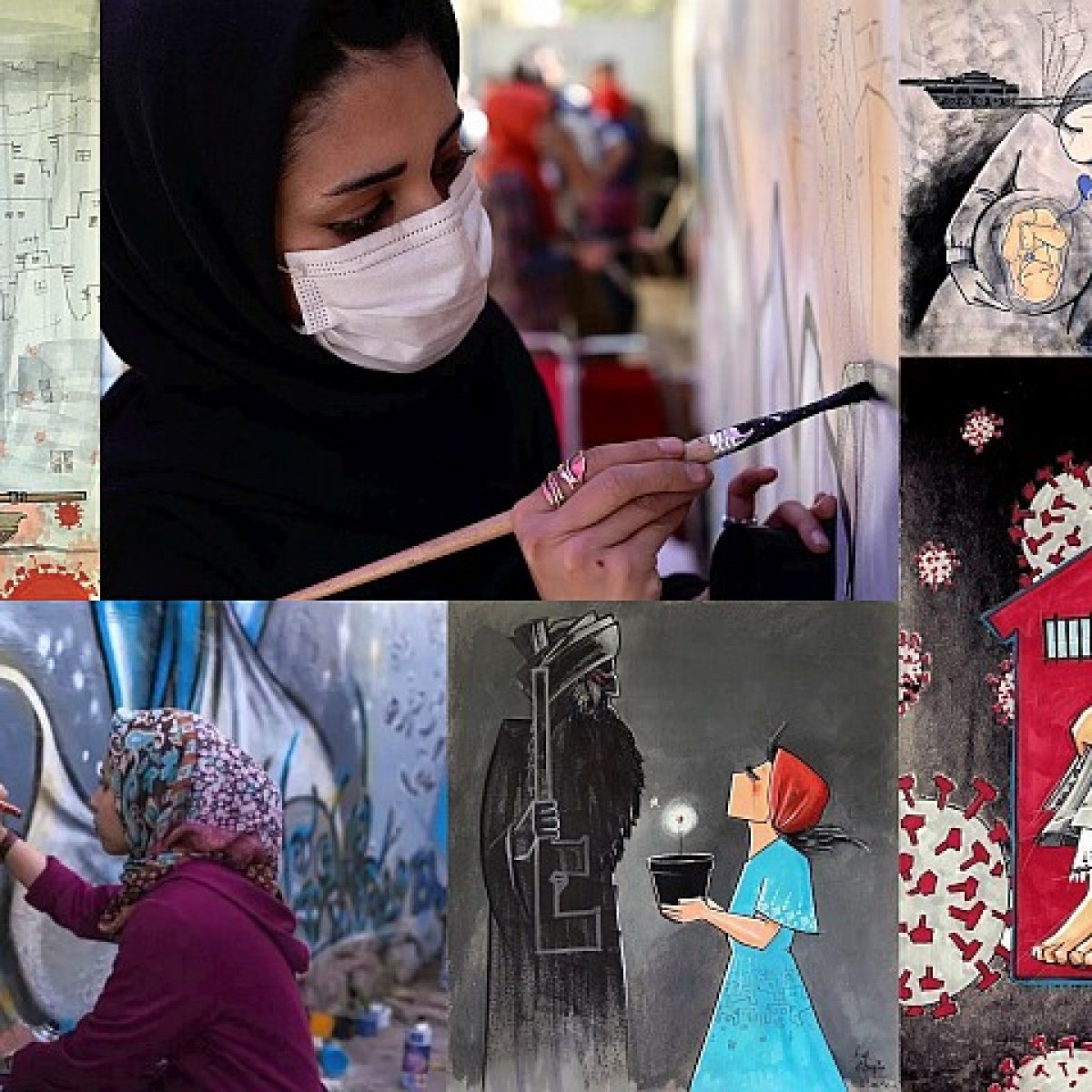 opere di Shamsia Hassani